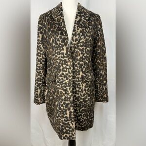 Crown & Ivy Animal Print Pea Coat